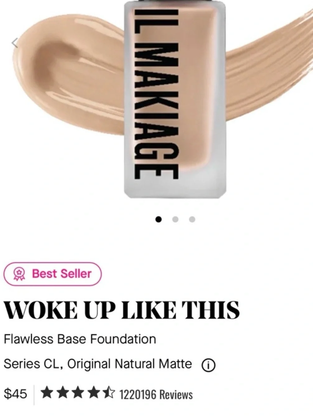 IL MAKIAGE Woke Up Like This Flawless Base Foundation - shade 020
